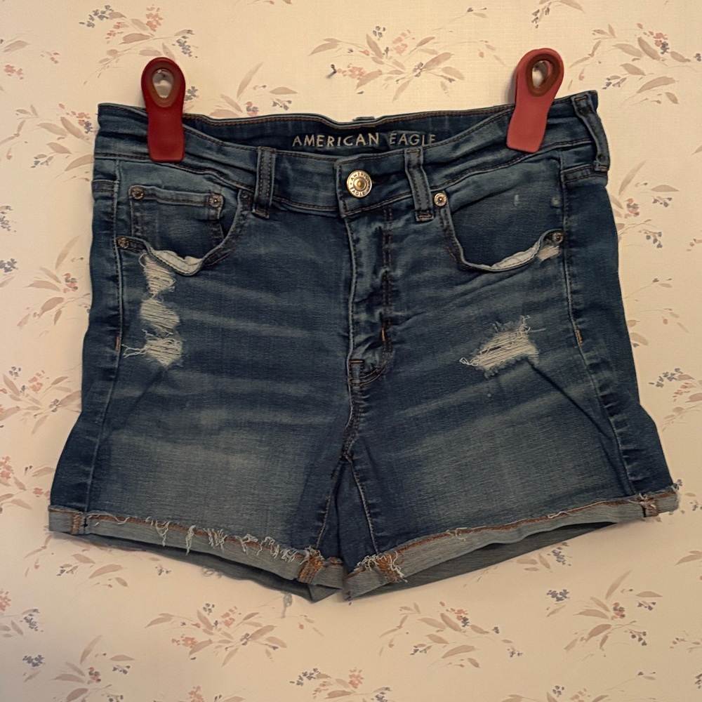 American Eagle Outfitters Distressed Blue Jean Shorts